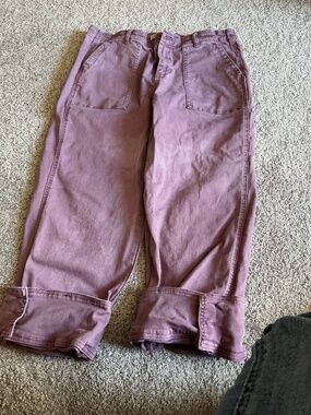 Christopher & Banks Purple Capri Sz 12 NWOT